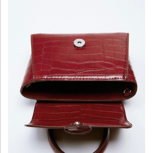 Zara mock crock mini city bag - Picture 3 of 7